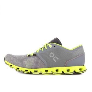 Cloud X On Running Shoes | Grey/Neon | MENS 8.5